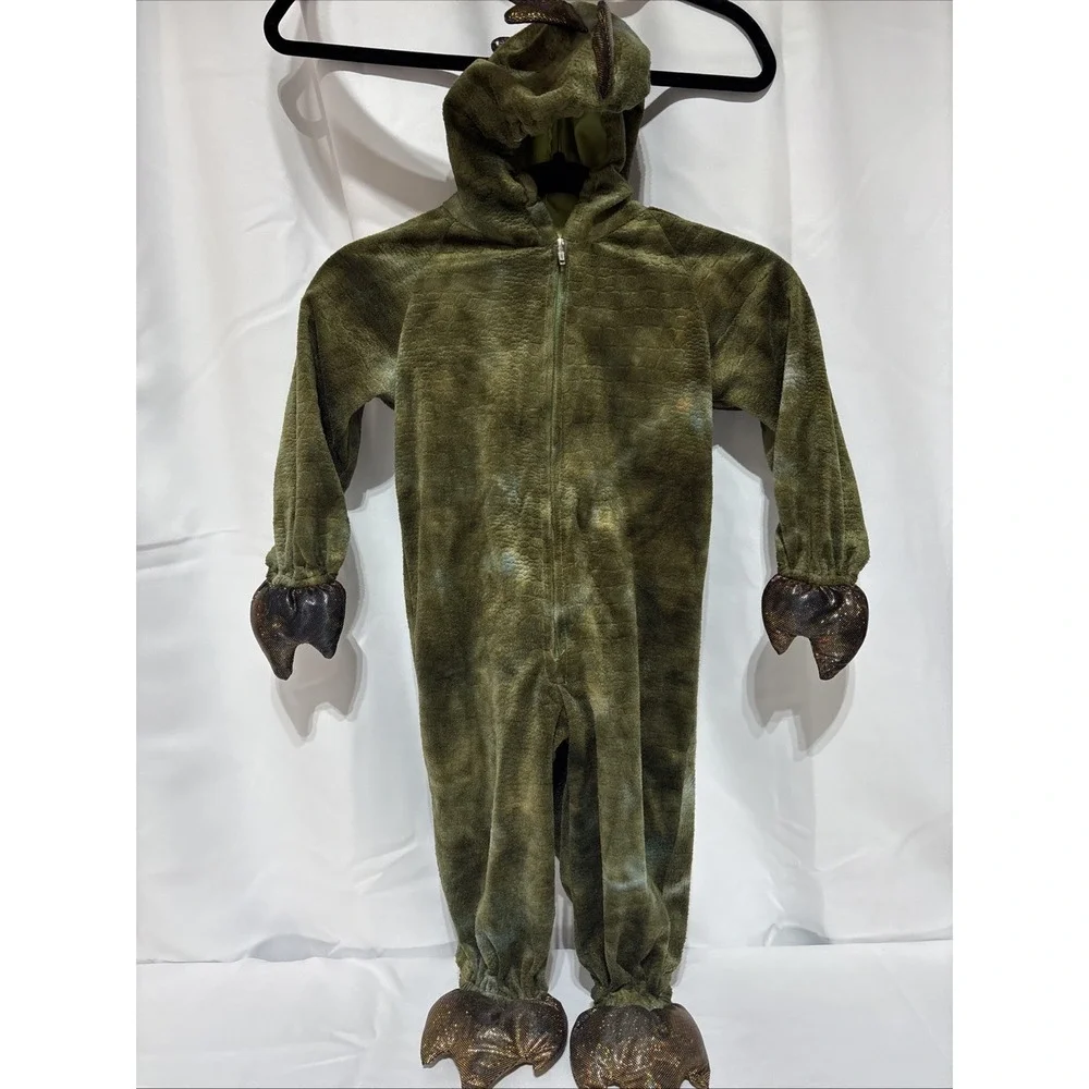 Princess Paradise Toddler dragon costume Full front zip Hood and tail‎ 18M-2yrs.